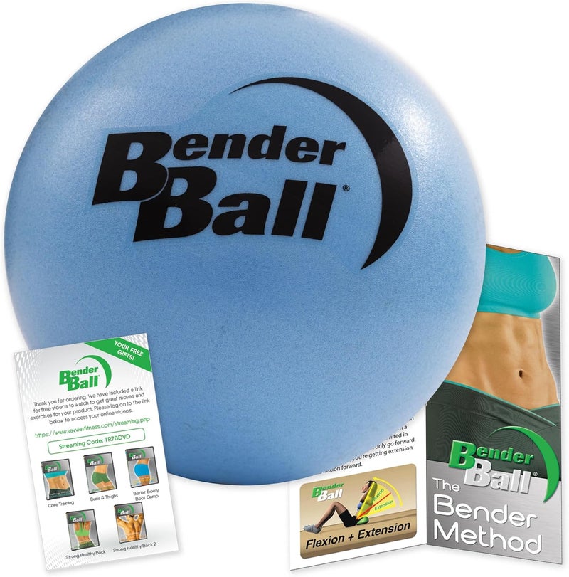 Bender Ball The Original 9 inch Pilates Ball for Abs, Core & Back, Core Training Ball, Small Crunch Exercise Ball, Includes 5 Streaming Videos + Core Training/Bun & Thighs DVD or Without DVD - Image 1